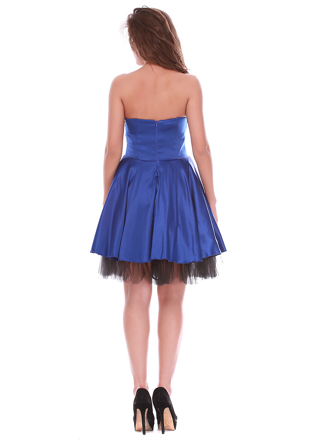 Синее коктейльное платье Ut
