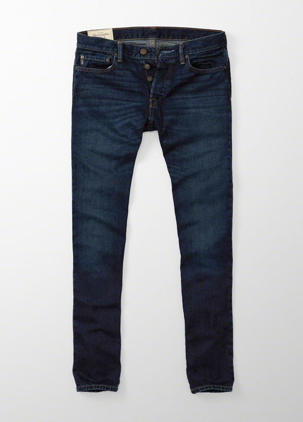 Темно-синие демисезонные прямые джинсы Abercrombie & Fitch