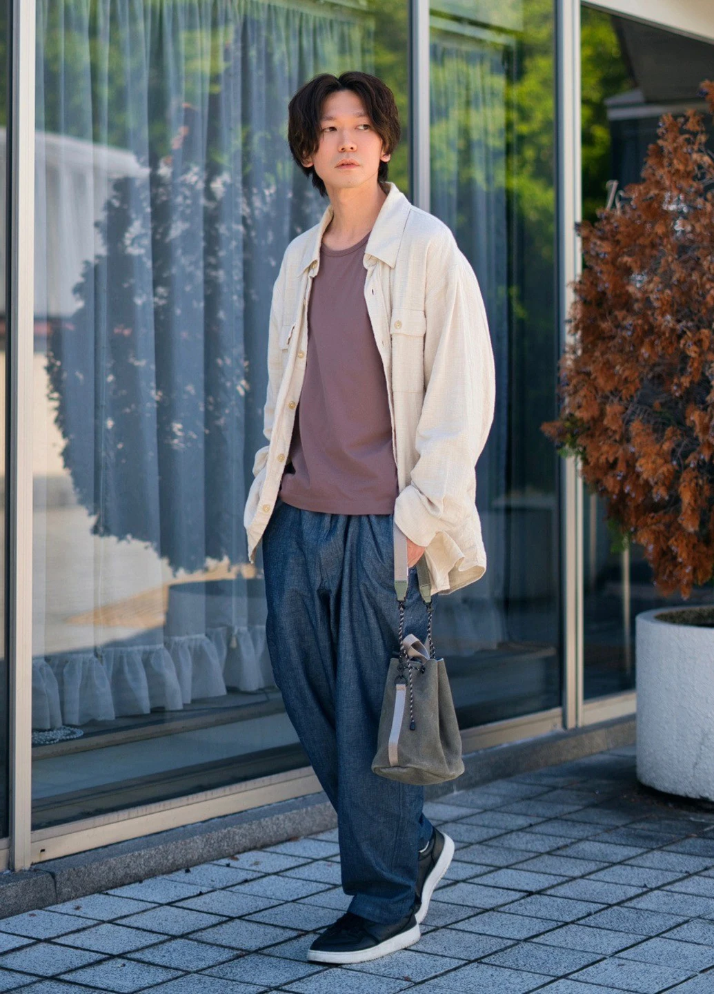 Темно-синие кэжуал демисезонные прямые брюки Uniqlo