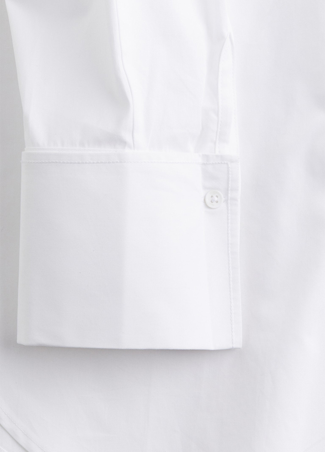 Белая кэжуал рубашка однотонная H&M