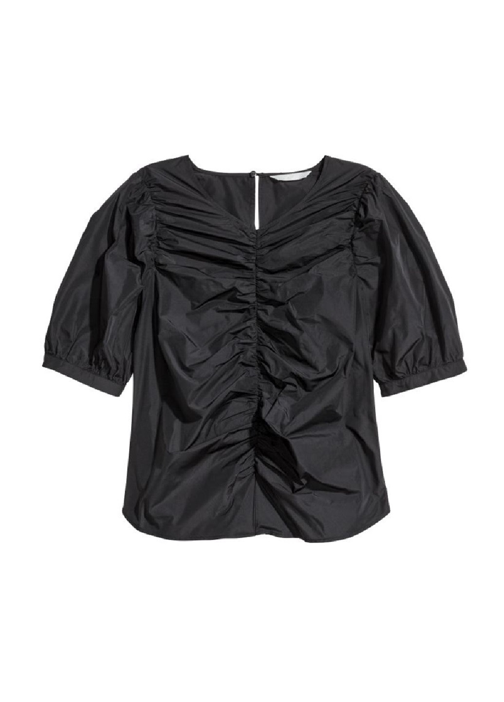 Чёрная черная летняя блуза H&M