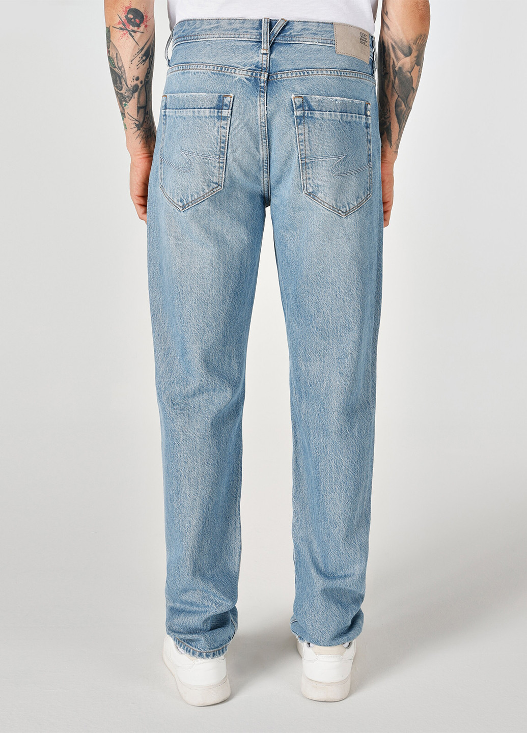 Голубые демисезонные прямые джинси Colin's