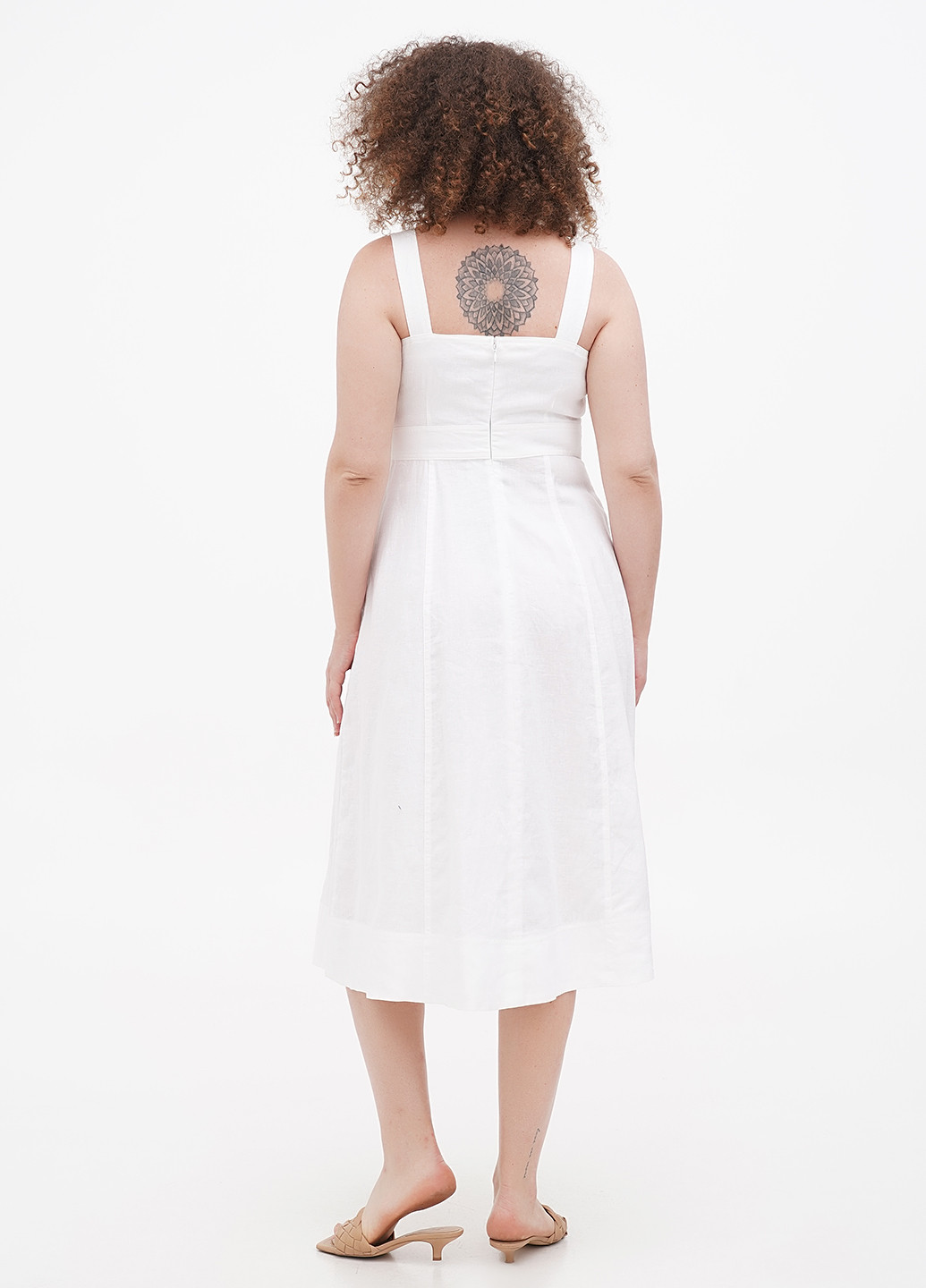 Белое кэжуал платье клеш Boden однотонное
