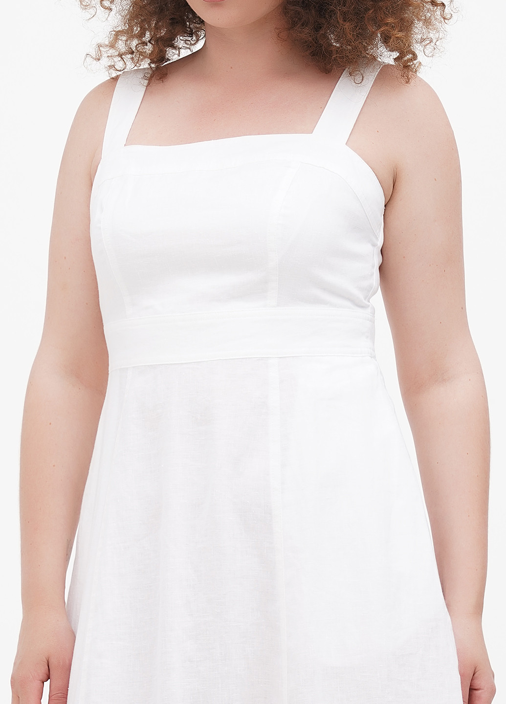 Белое кэжуал платье клеш Boden однотонное