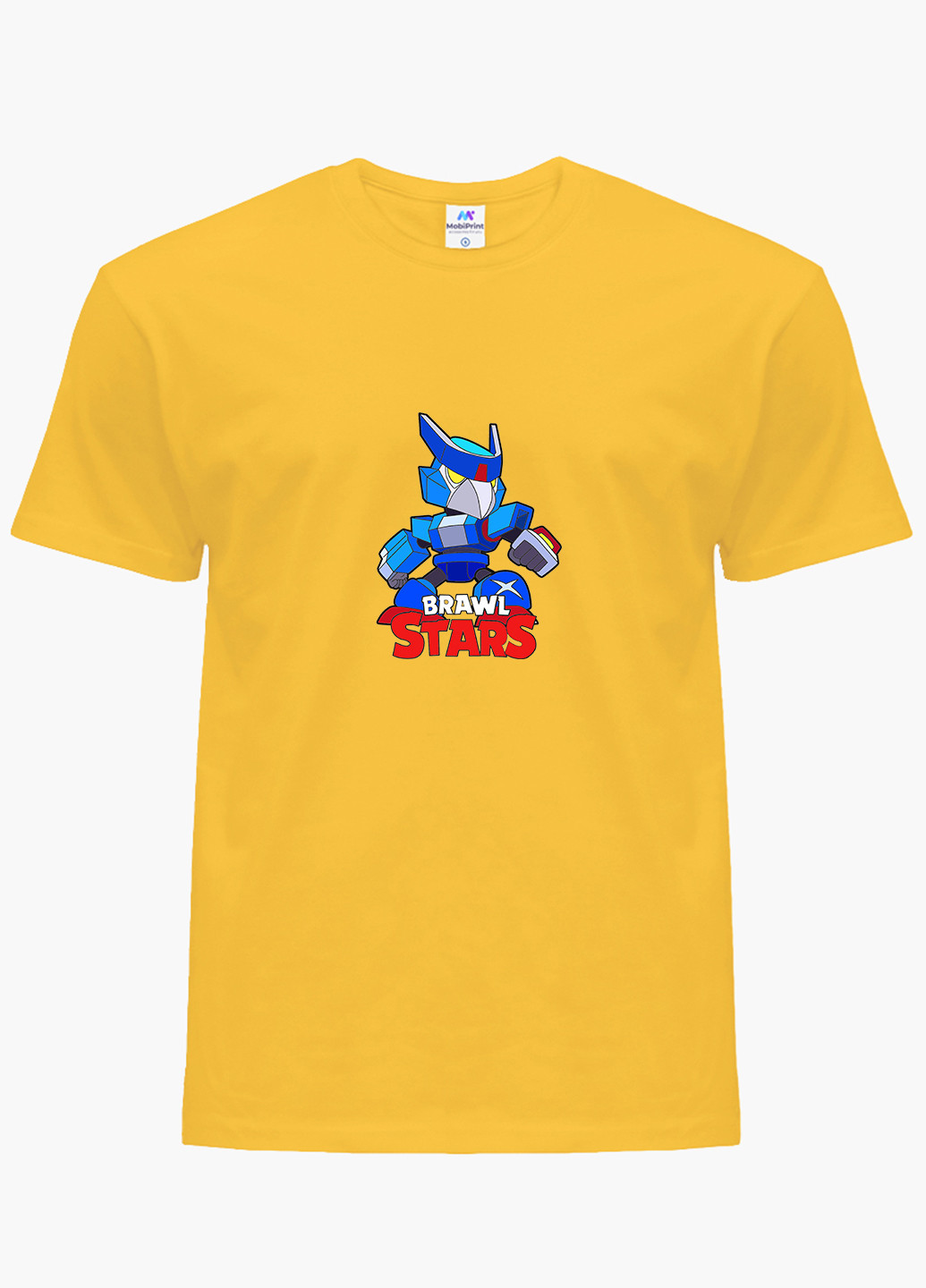 Желтая демисезонная футболка детская ворон меха бравл старс (crow mech brawl stars)(9224-1008) MobiPrint