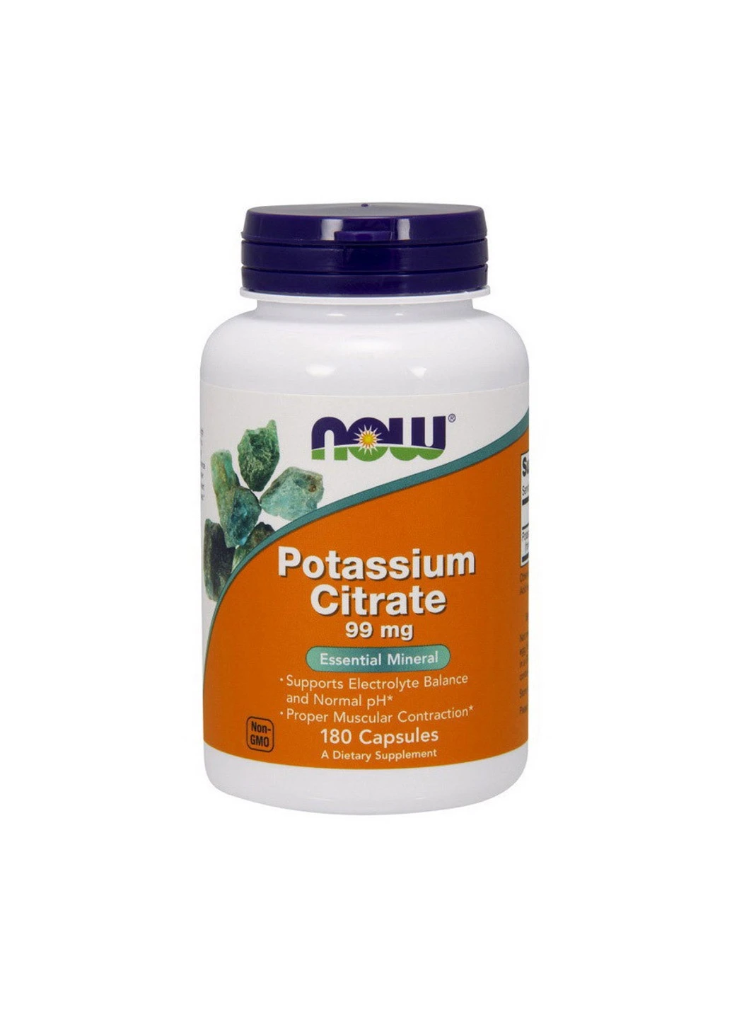 Калій цитрат Potassium Citrate 99 mg (180 капс) нау фудс Now Foods (255407798)