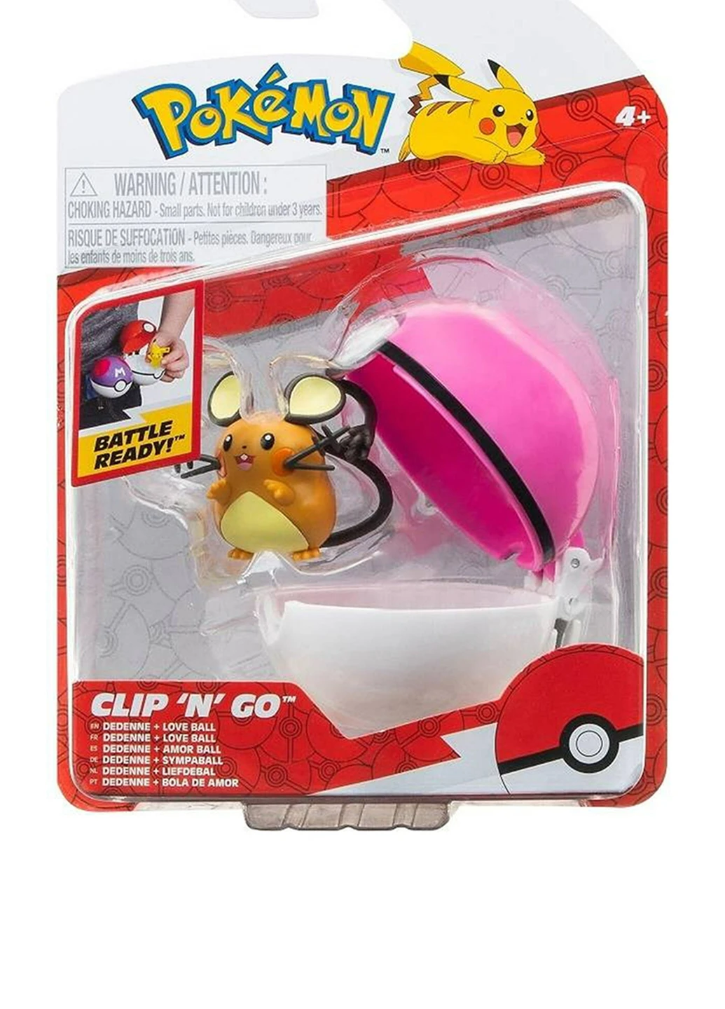 Игровой набор Дененнэ в покеболе, 5 см Pokemon (264657632)