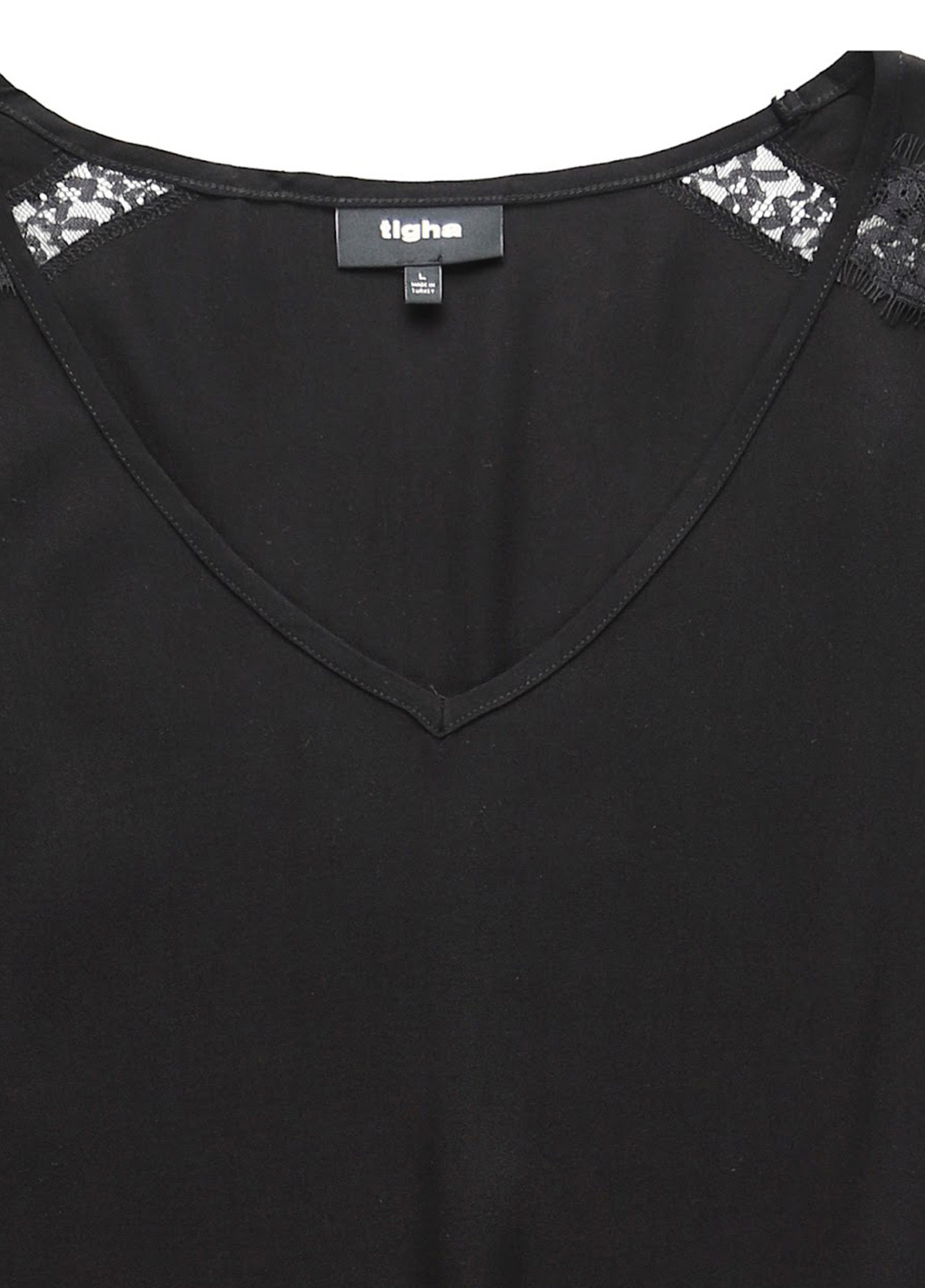 Чорна кежуал сукня а-силует Tigha однотонна