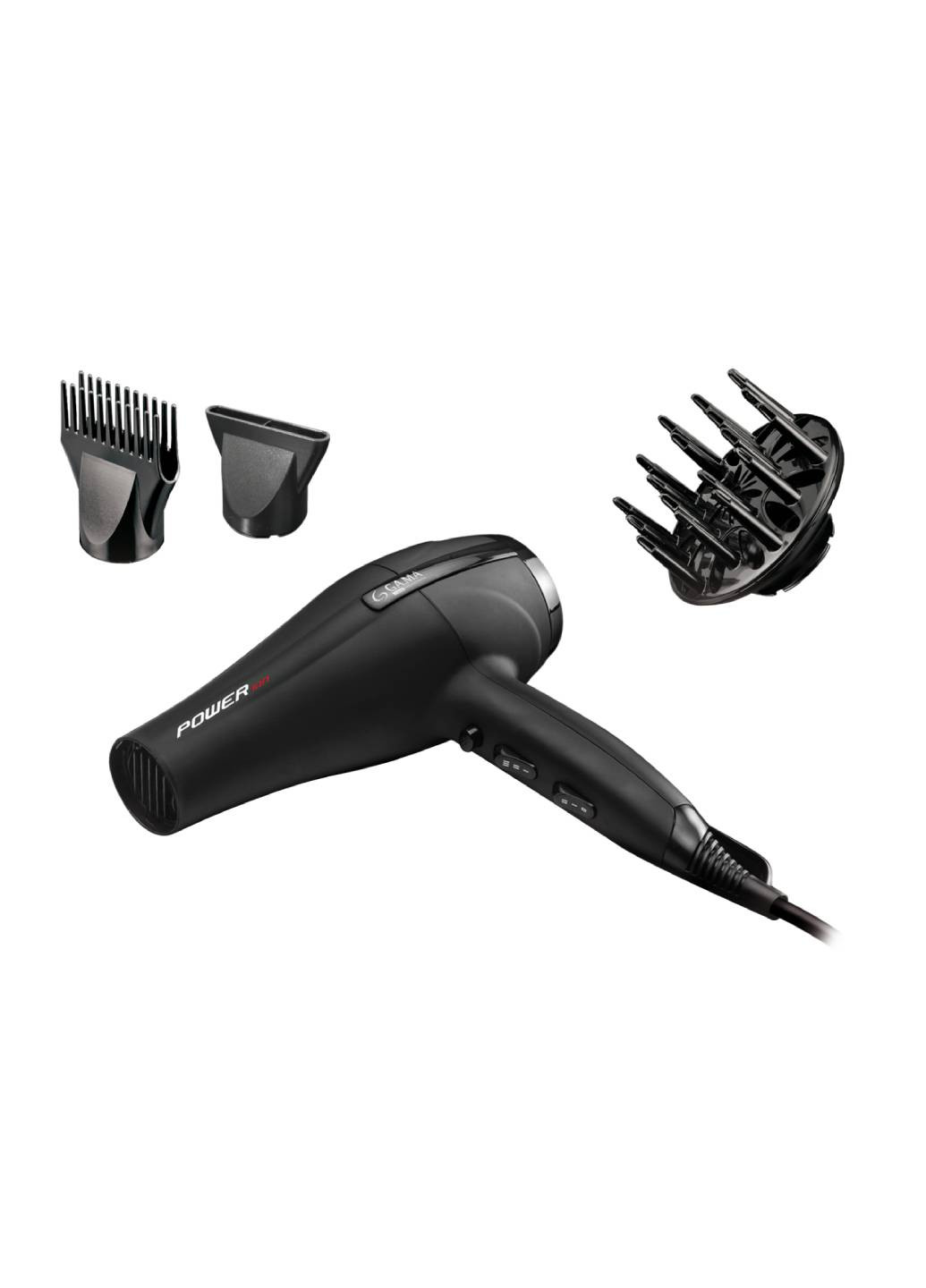 Фен для волосся POWER BLACK SOFT TOUCH BODY GA.MA (304652016)