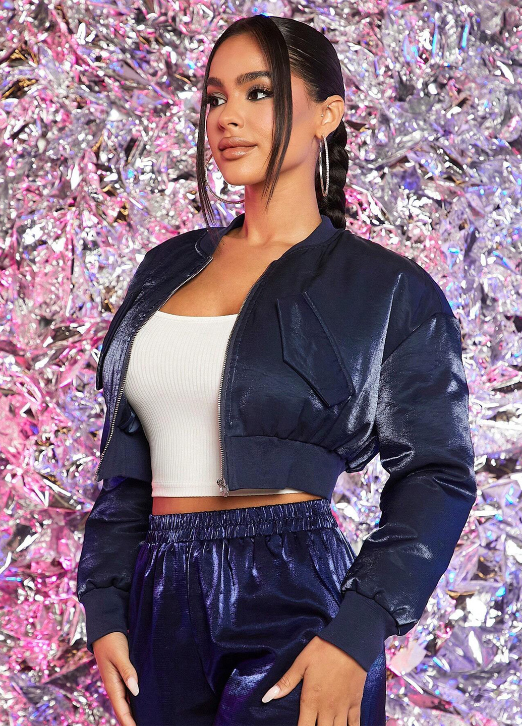 Бомбер SHEIN на блискавці (317223067)