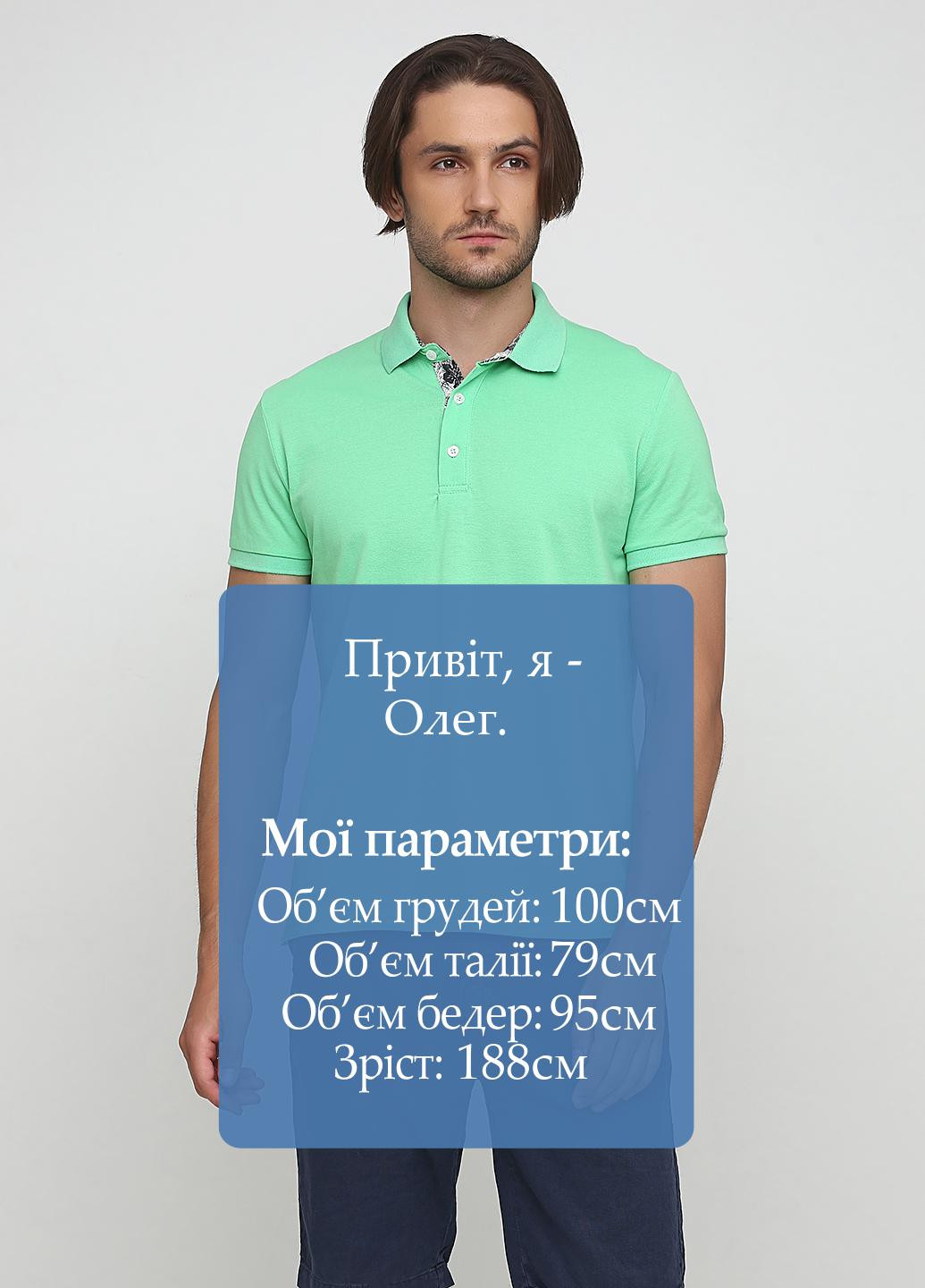 Салатовая футболка-поло для мужчин Y-TWO однотонная
