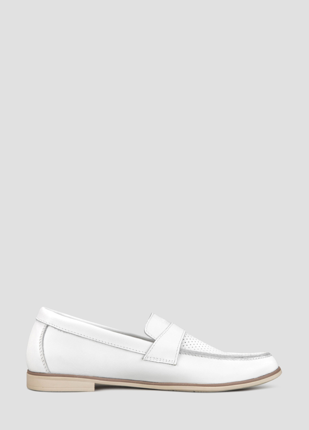 Белые мокасины Libero с бантом, с перфорацией