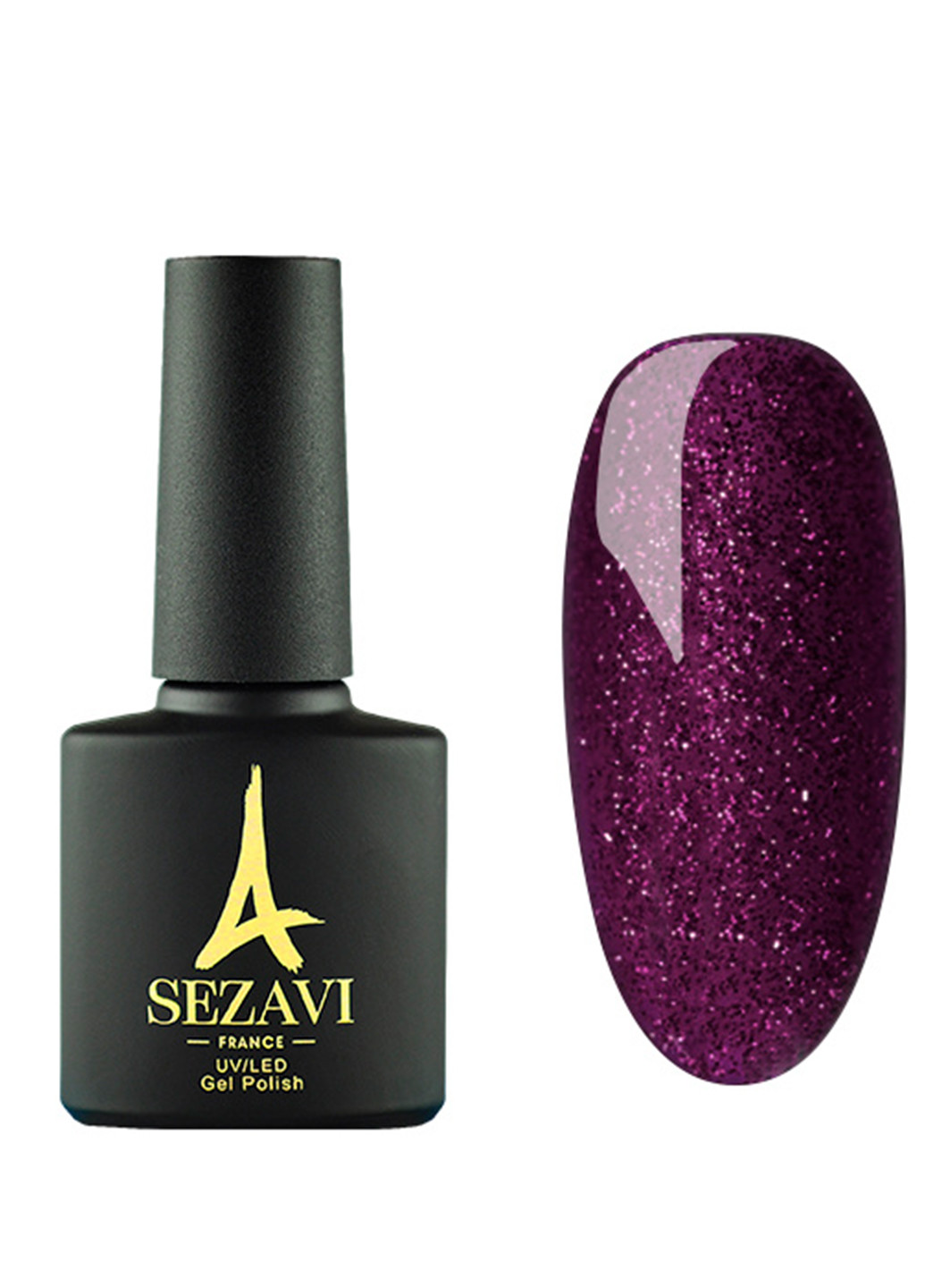 ГЕЛЬ-ЛАК PARIS №PS140 (Вишневий з мікроблискітками, емаль), 8мл SEZAVI (215312406)