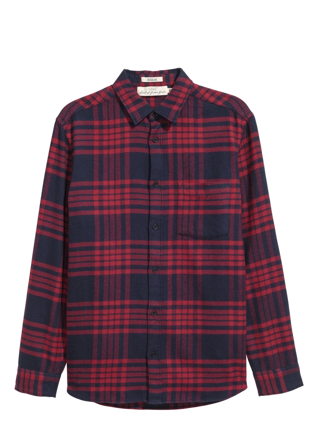 Фланелева сорочка Regular fit H&M (251999027)