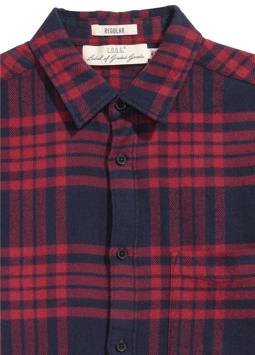 Фланелева сорочка Regular fit H&M (251999027)