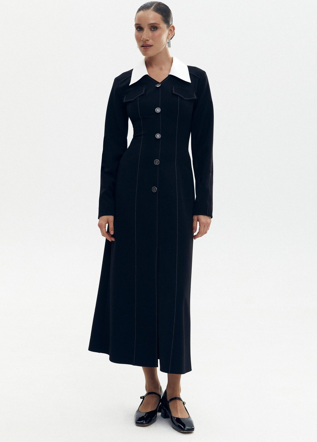 Чорна кежуал сукня а-силует Gepur однотонна