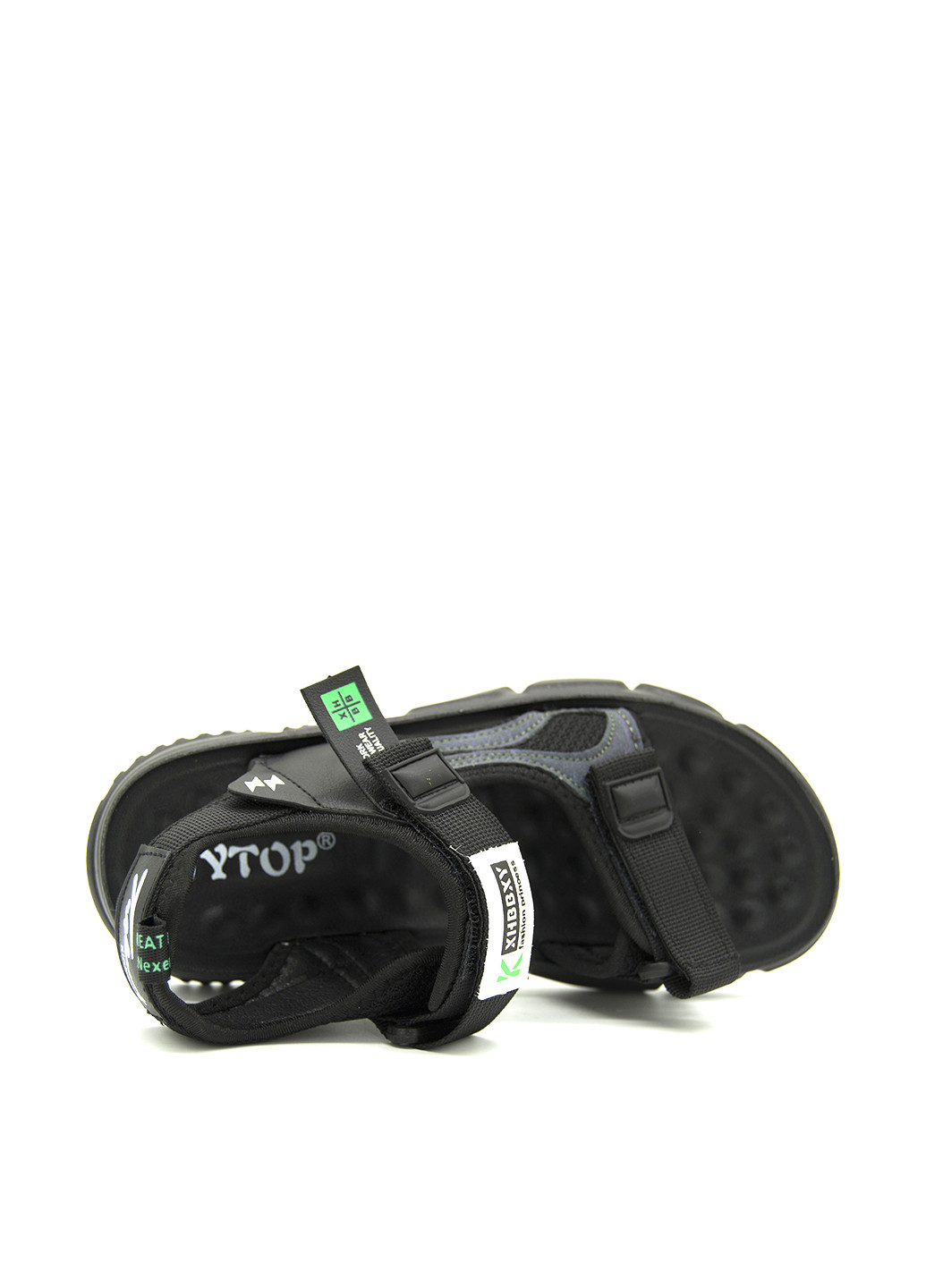 Черные кэжуал сандалии YTOP на липучке