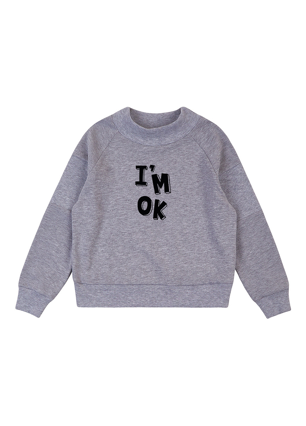 Світло-сірий світшот Garnamama напис без декору (266155325)