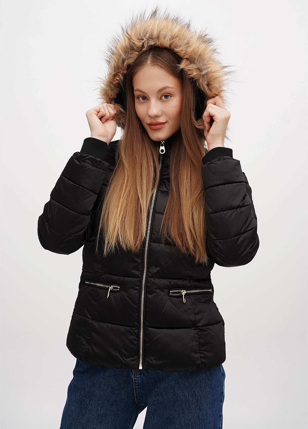 Черная демисезонная куртка H&M