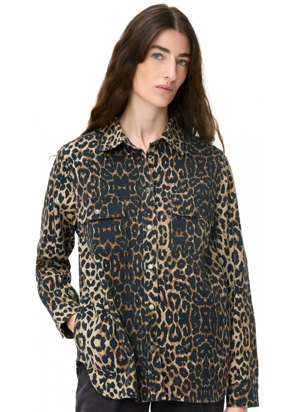 Коричневая кэжуал рубашка леопардовый Camel Active