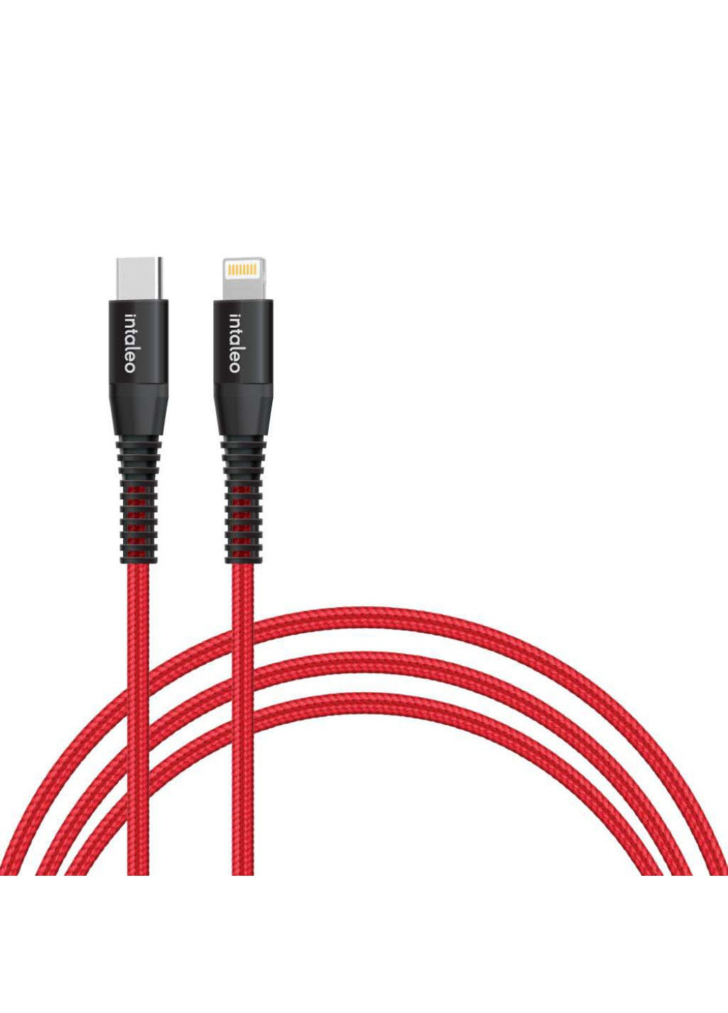 Дата кабель (1283126504129) Intaleo usb type-c to lightning 18w 1,2m cbrnytl1 red (239382901)