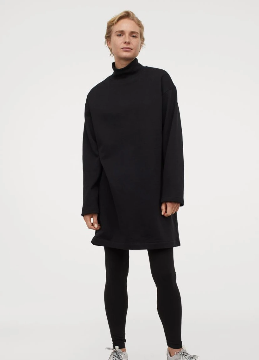 Черные летние леггинсы из хлопка H&M