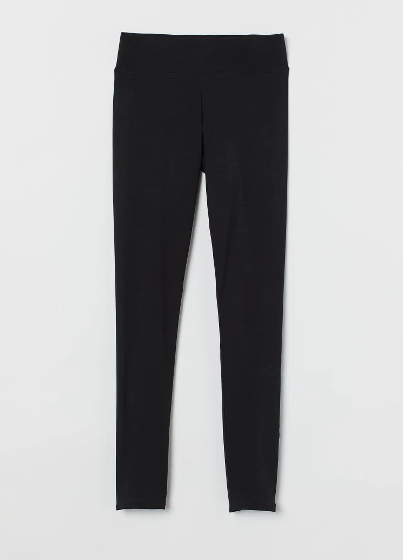 Черные летние леггинсы из хлопка H&M