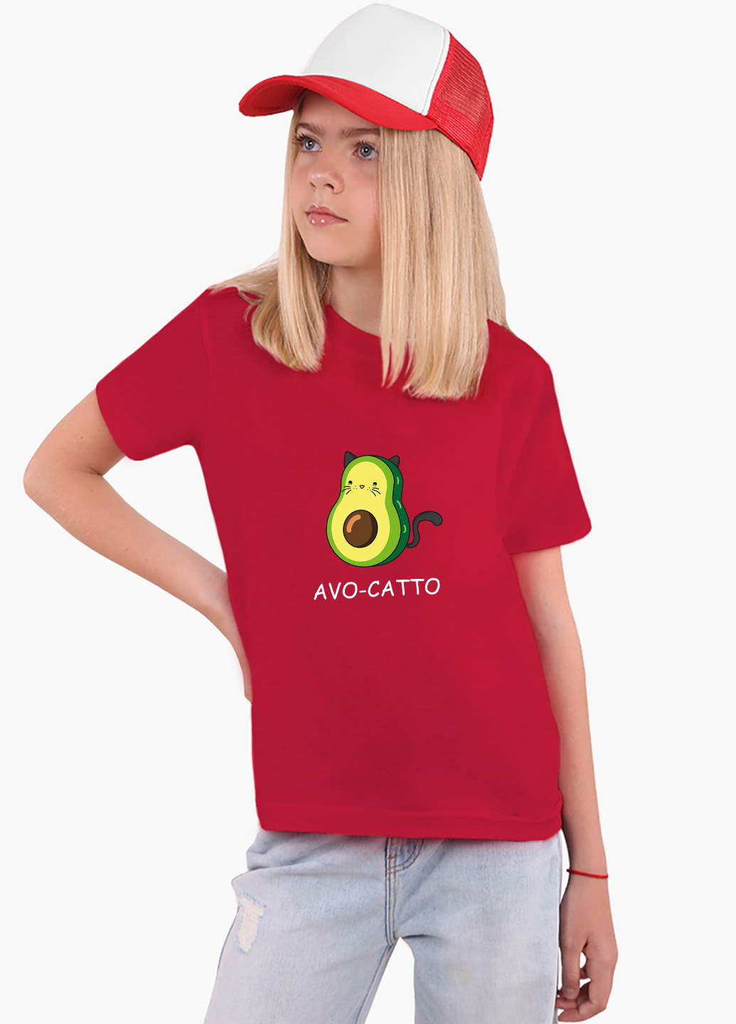 Красная демисезонная футболка детская авокадо (avocado)(9224-1372) MobiPrint