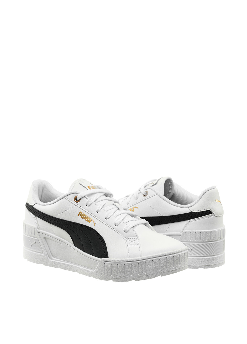 Кросівки 39098502 Puma Karmen Wedge White- Black-Gold чорно-білі демісезони (269540302)