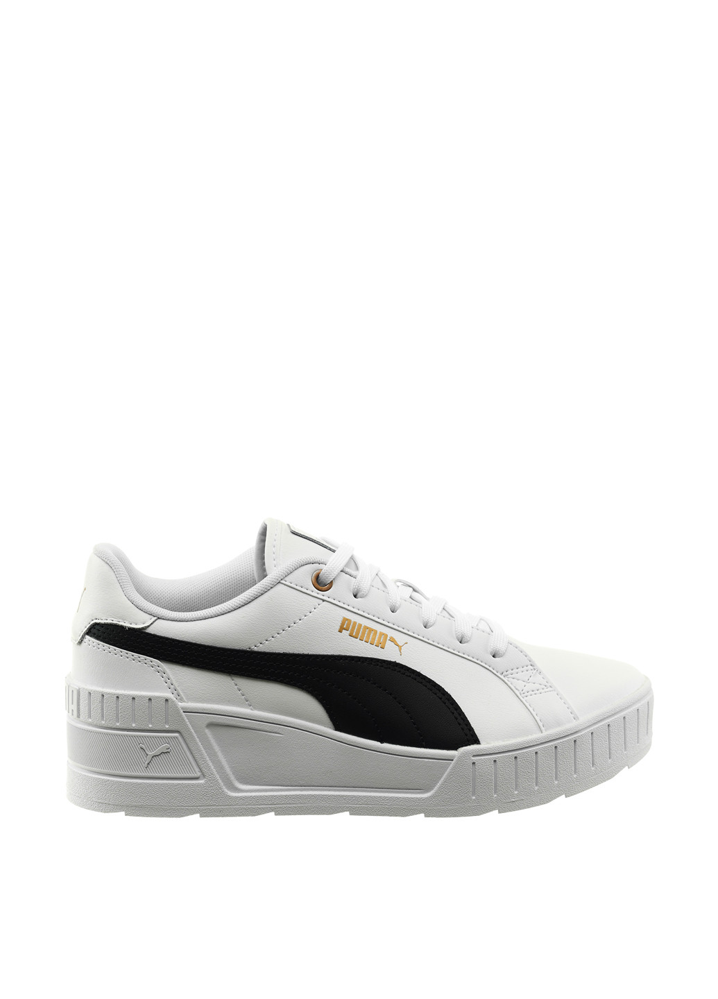 Черно-белые демисезонные кроссовки 39098502_2024 Puma Karmen Wedge White- Black-Gold