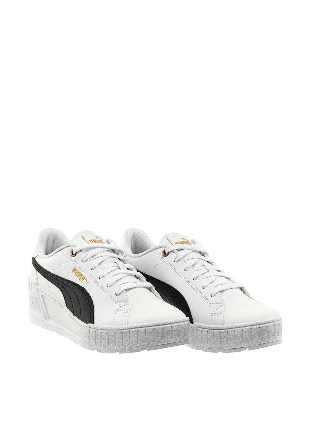 Кросівки 39098502 Puma Karmen Wedge White- Black-Gold чорно-білі демісезони (269540302)
