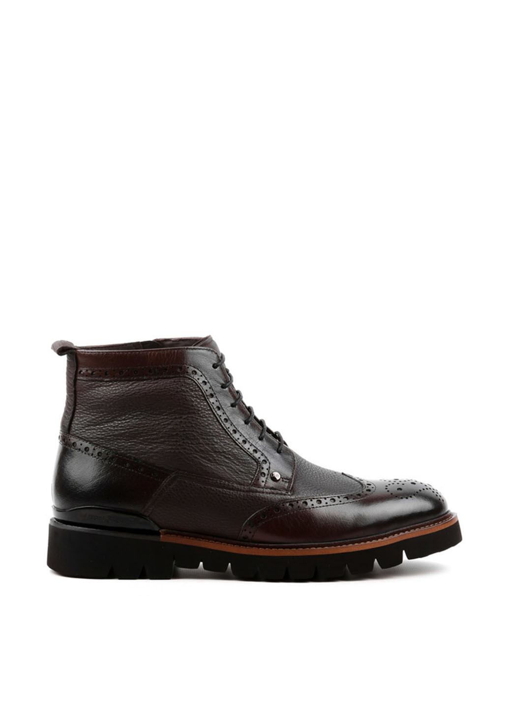 Темно-коричневые зимние ботинки броги Arzoni Bazalini