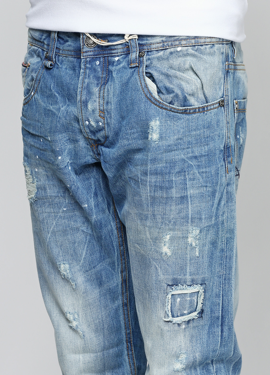 Голубые демисезонные прямые джинсы Alcott