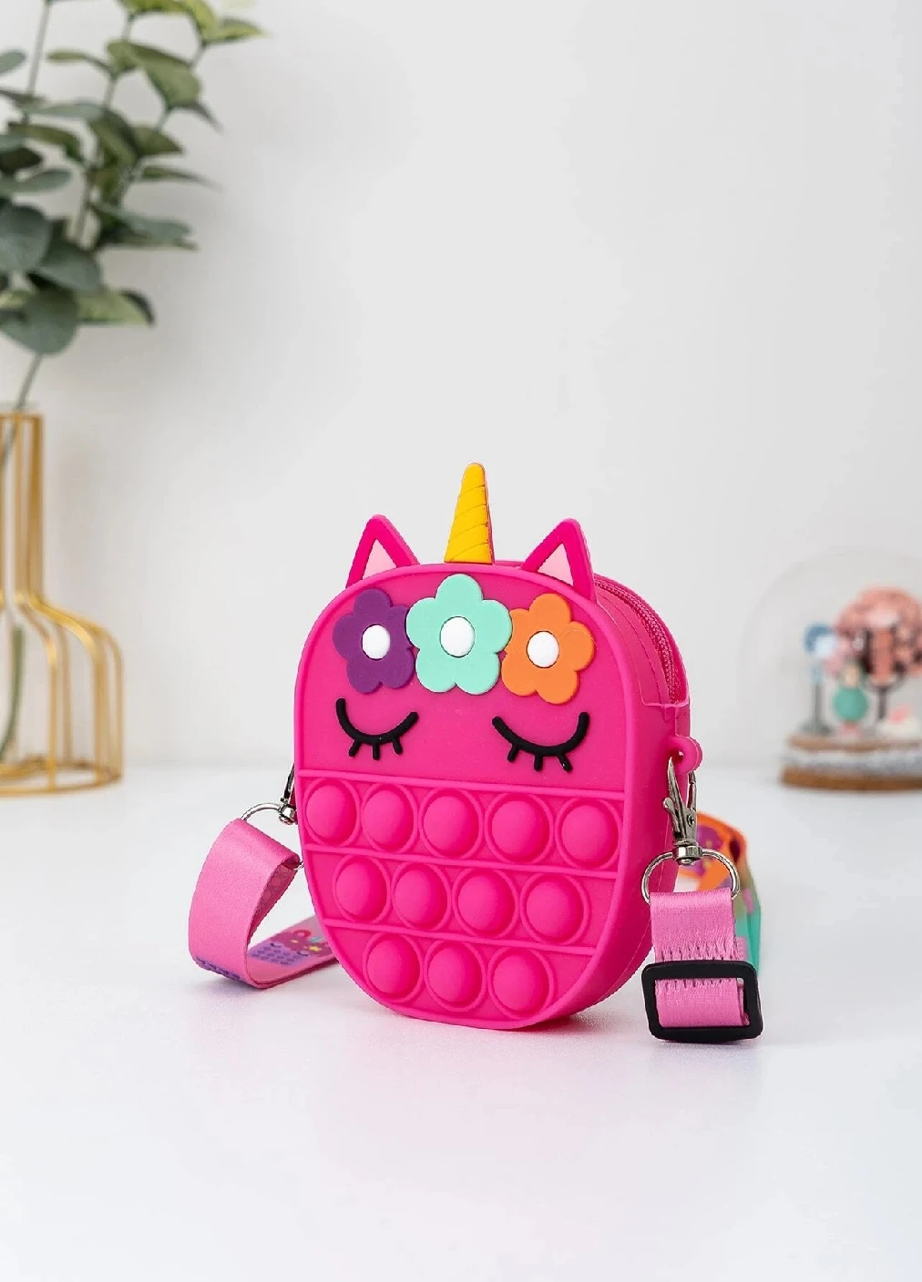 Іграшка сумка гаманець крос-боді антистрес тикалка Pop It Simple Dimple силіконова 14х4х12 см (473574-Prob) Unbranded (255302468)
