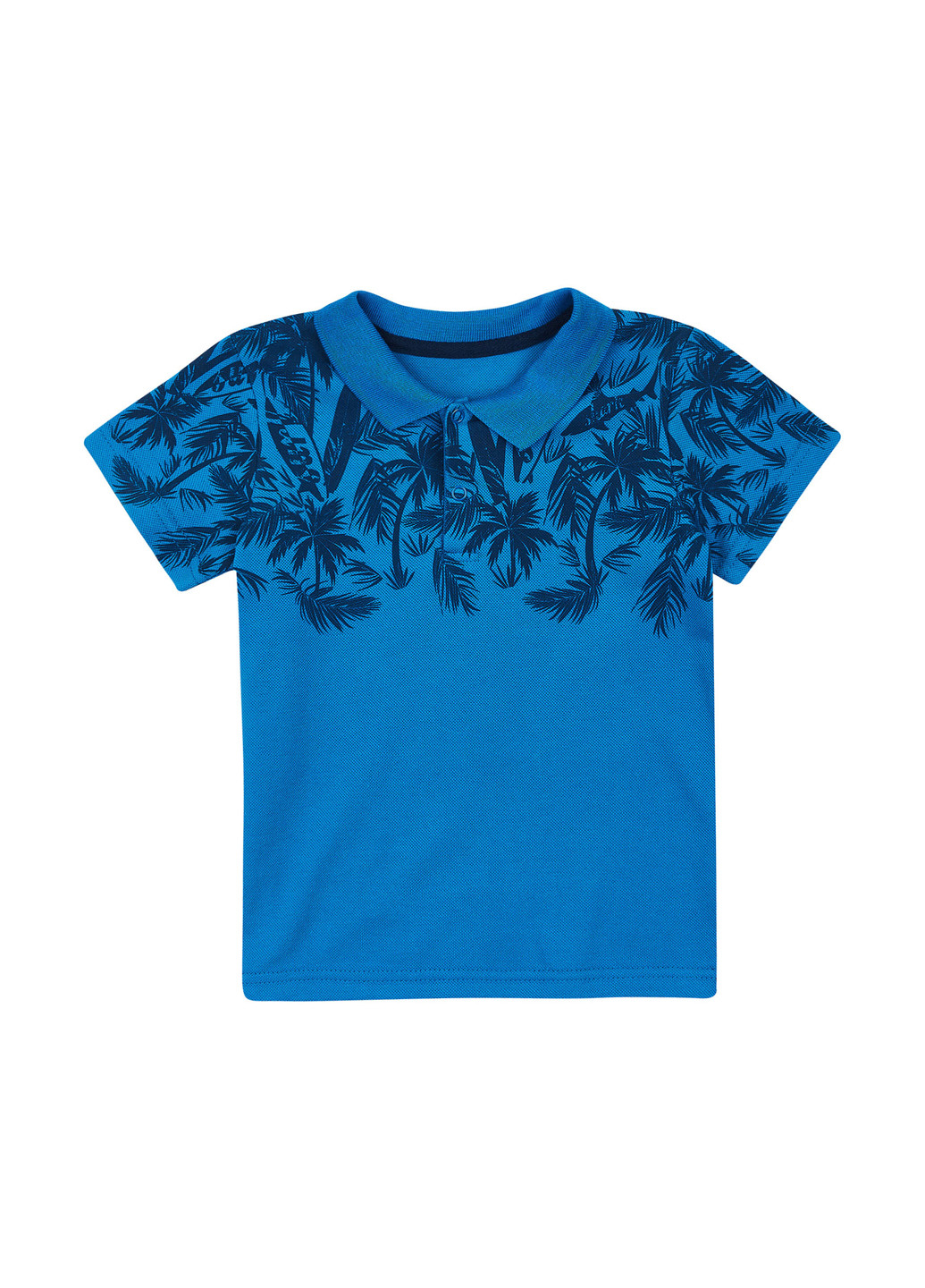 Синяя детская футболка-поло для мальчика Z16 с рисунком