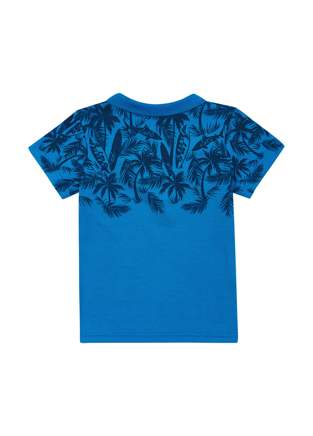Синяя детская футболка-поло для мальчика Z16 с рисунком