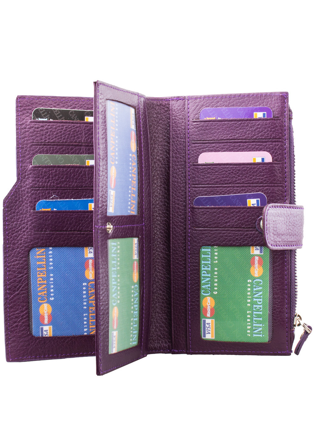 Жіночий шкіряний гаманець 10х18х1,5 см Canpellini (253027586)