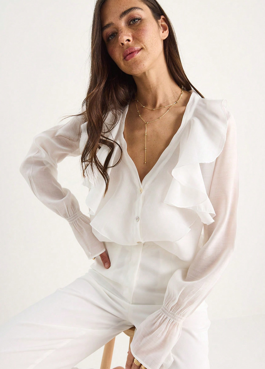 Белая блуза SHEIN