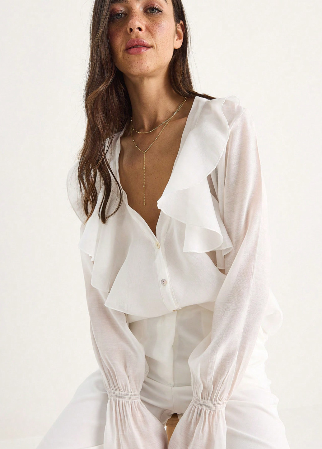 Белая блуза SHEIN