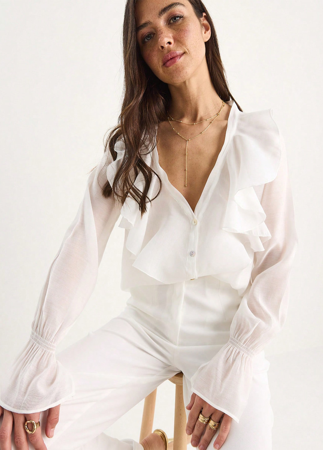 Белая блуза SHEIN