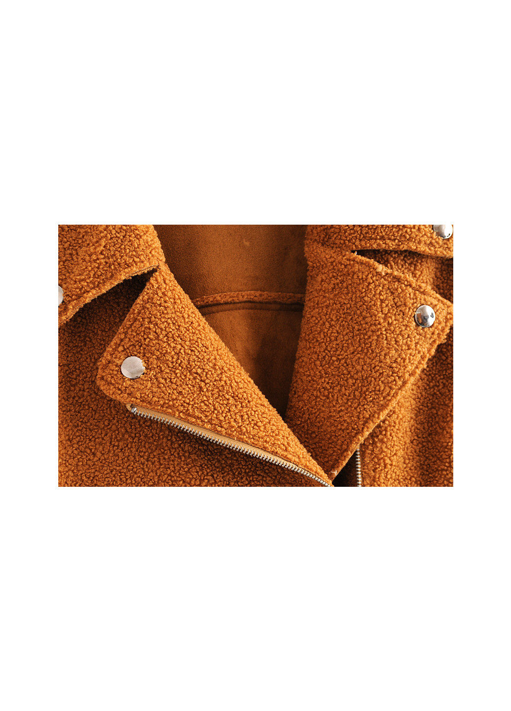 Коричнева демісезонна куртка-косуха жіноча зі штучного хутра fleecy Berni Fashion 55616