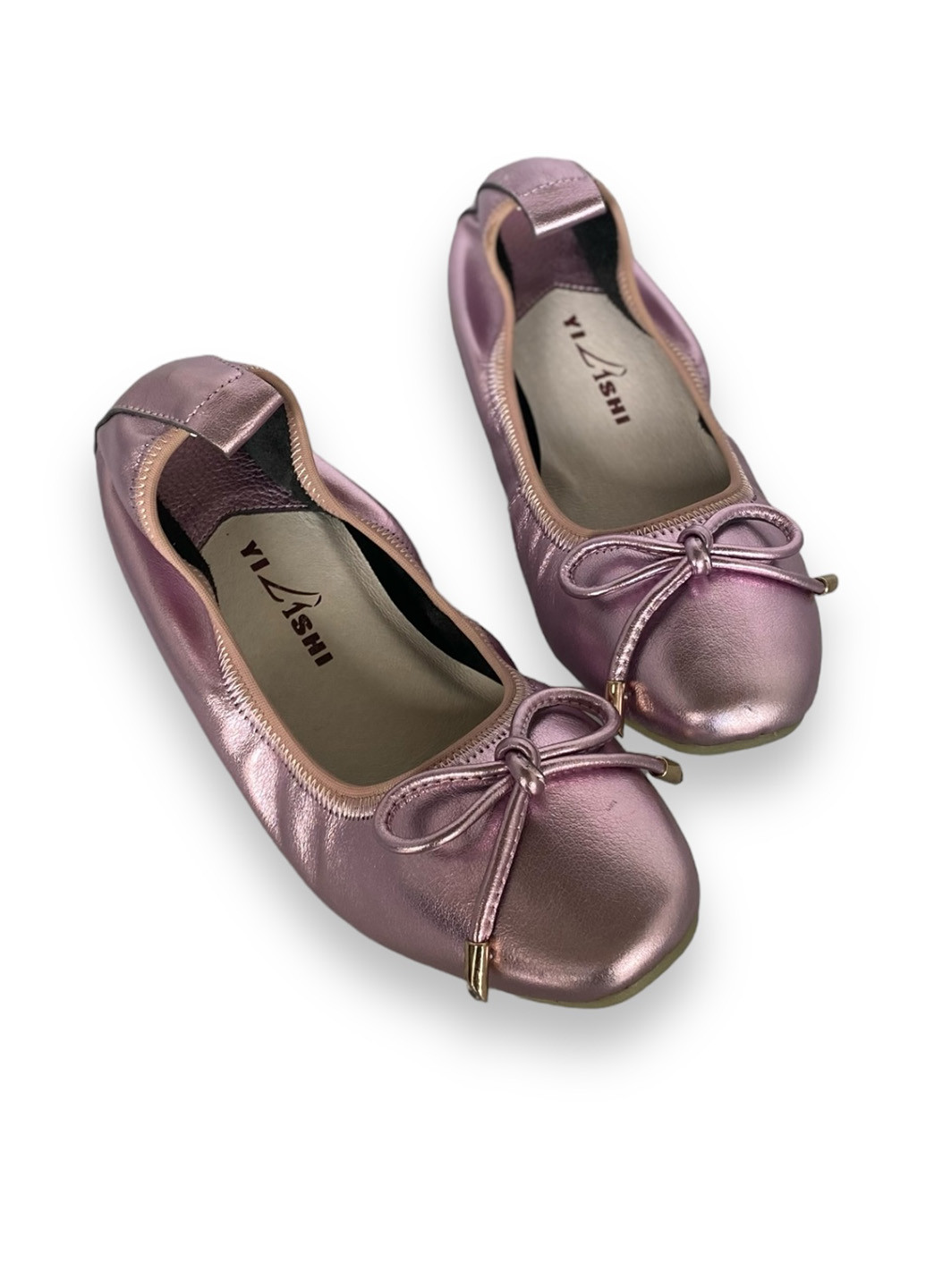 Женские балетки Bigioni | лиловые однотонные бант натуральный велюр (294942092)