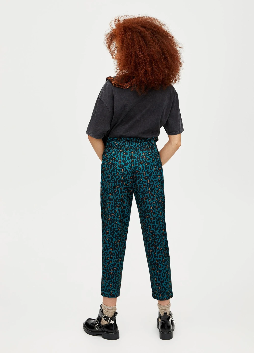 Штани,зелений в візерунки, Pull & Bear (256788319)