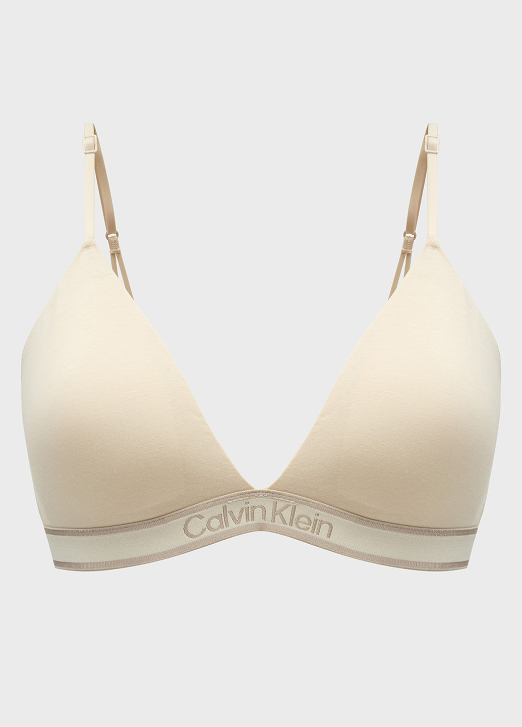 Бежевый бюстгальтер Calvin Klein без косточек хлопок