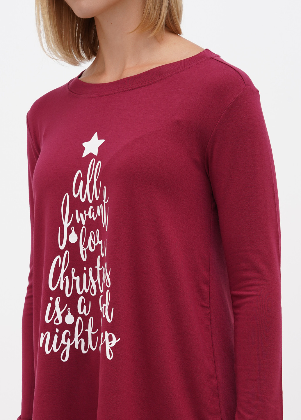 Бордовая всесезон пижама (лонгслив, брюки) лонгслив + брюки Sleepyheads