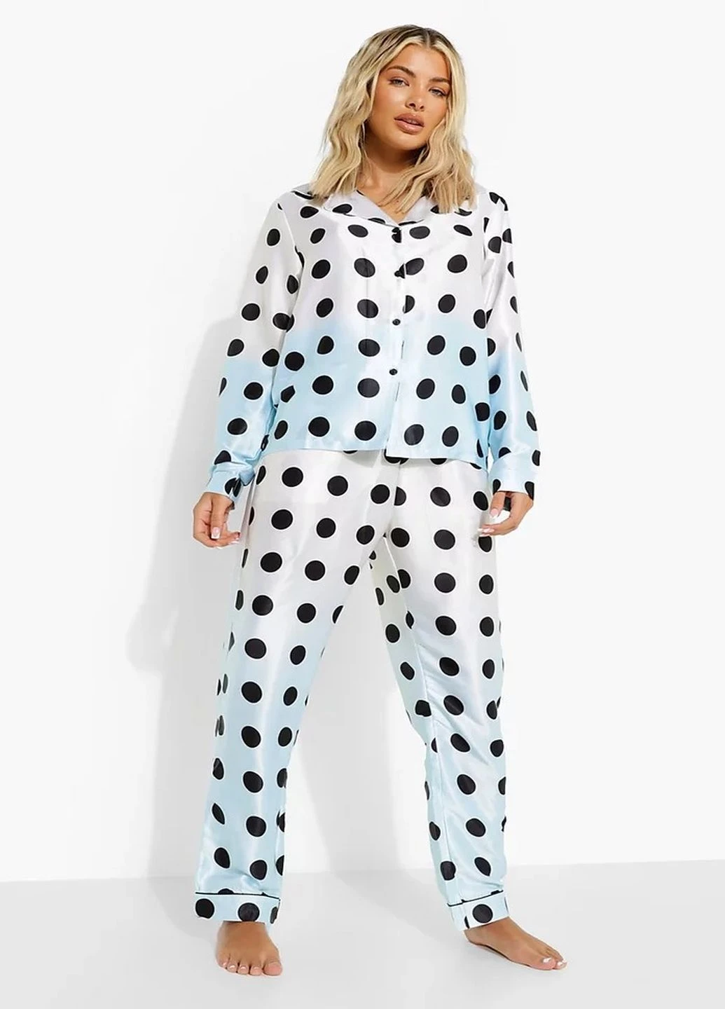 Блакитна всесезон піжама Boohoo