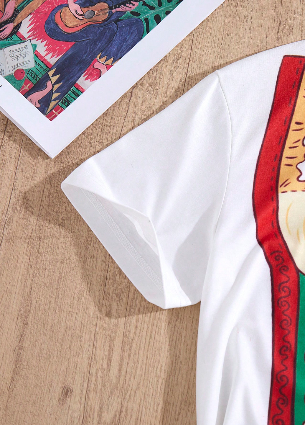 Біла літня футболка SHEIN