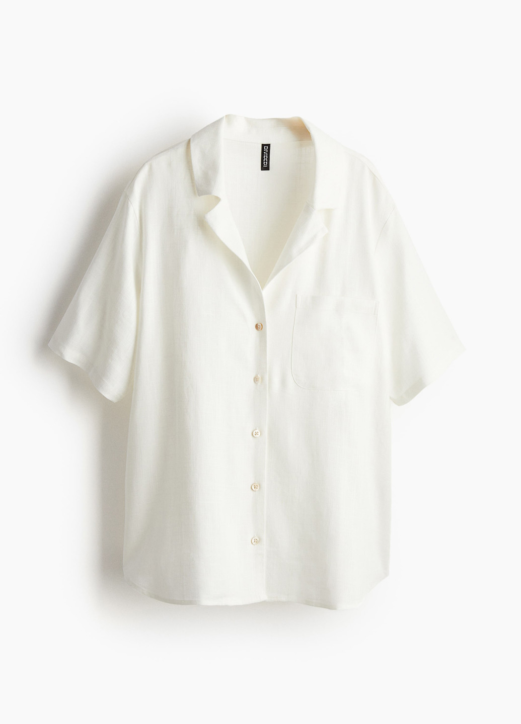 Кремовая кэжуал рубашка однотонная H&M