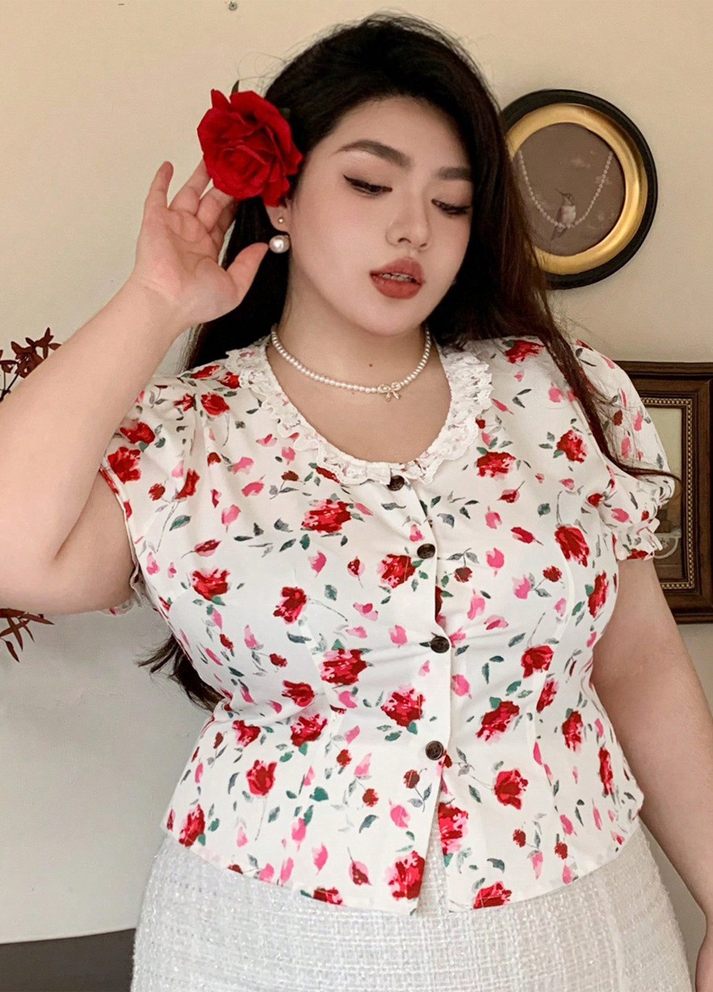 Белая блуза SHEIN