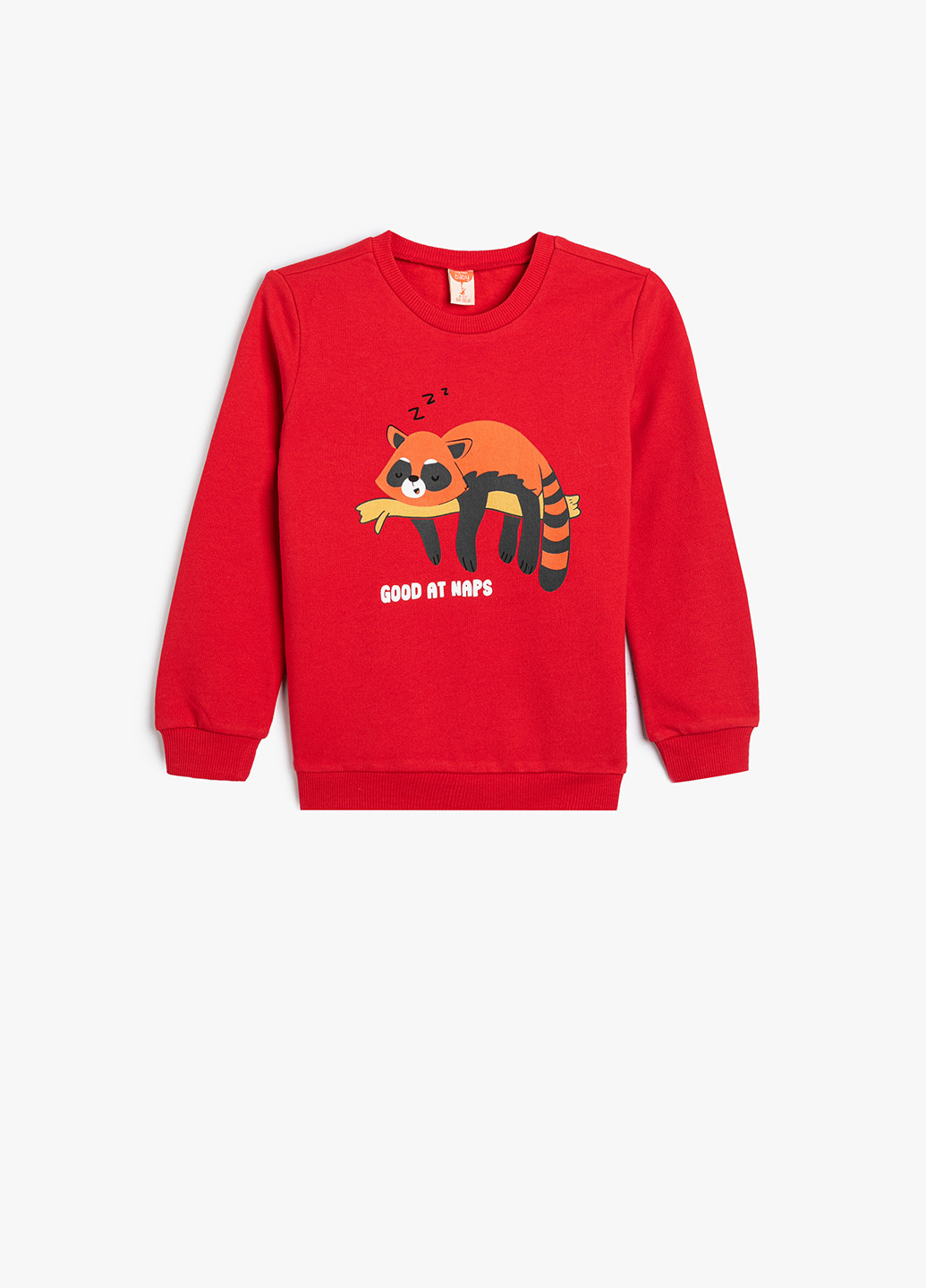 KOTON свитшот рисунок красный кэжуал хлопок